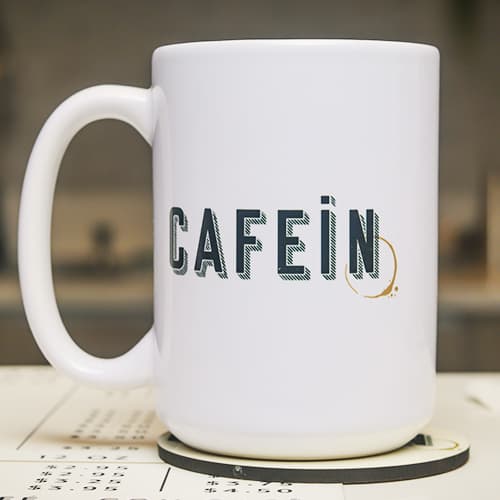 Taza cafein blanca