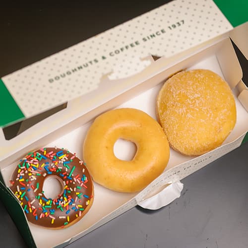 Krispy kreme three pack variada